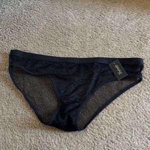 Fredrick’s of Hollywood Black Lace Mesh Panties size XL (New)